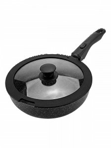 Сковорода с крышкой и съёмной ручкой 20 см Огонек OG-HOG14A